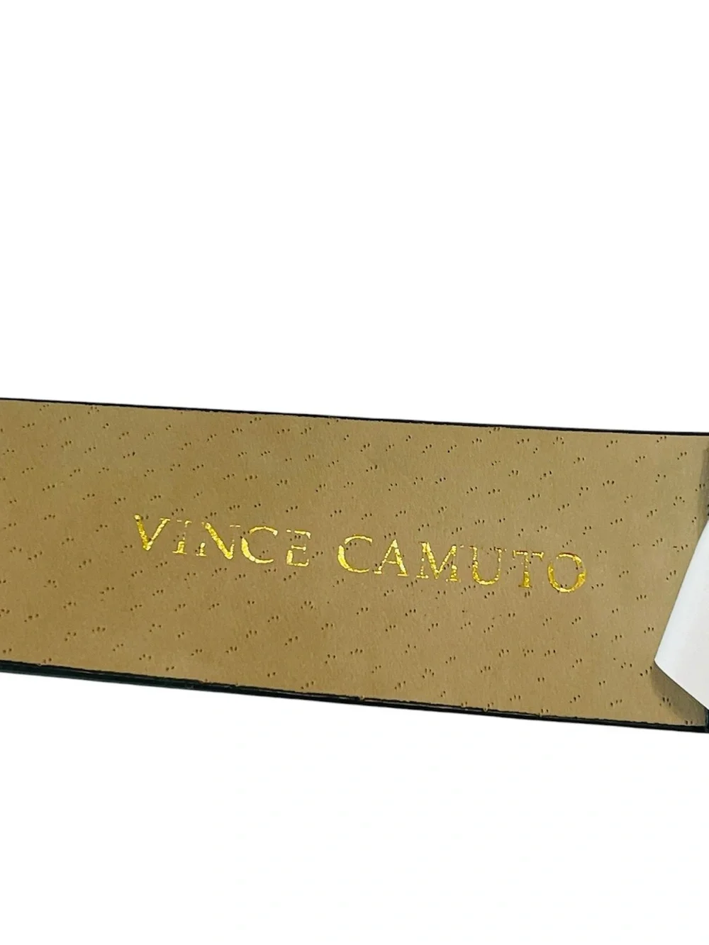 Black Leather Belt with Twisted Gold Buckle